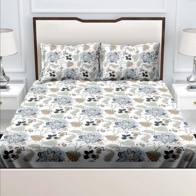 Buy Shimi Printed Bedsheet - Blue Bedsheets from Vaaree