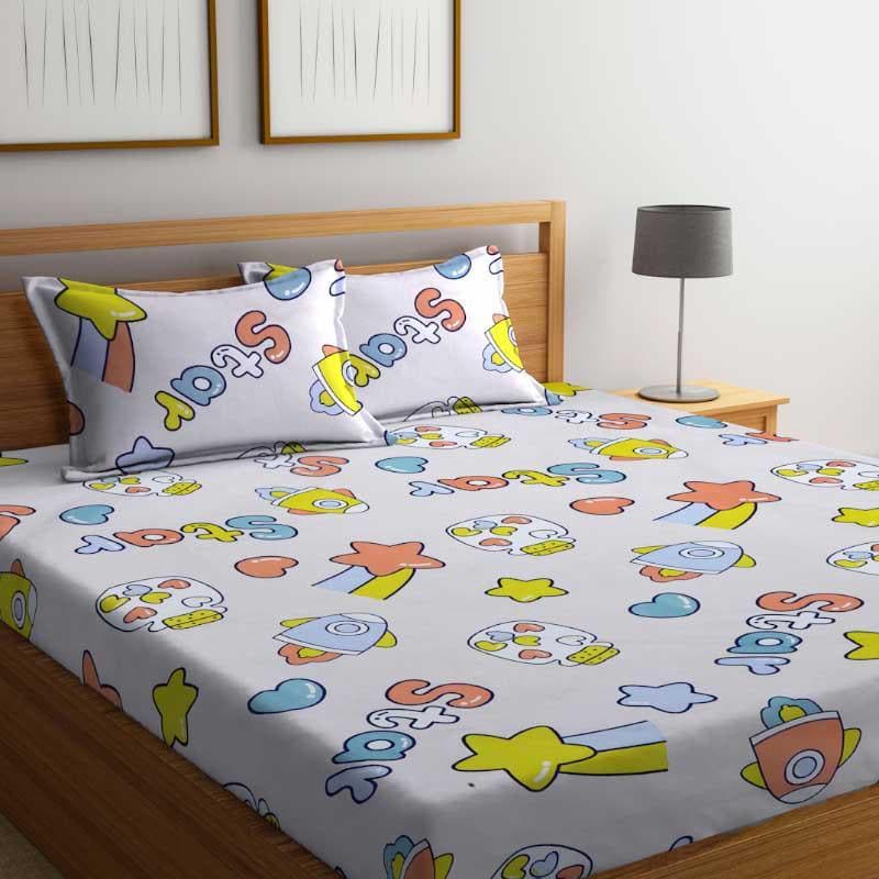 Buy Shooting Star Printed Bedsheet Bedsheets from Vaaree