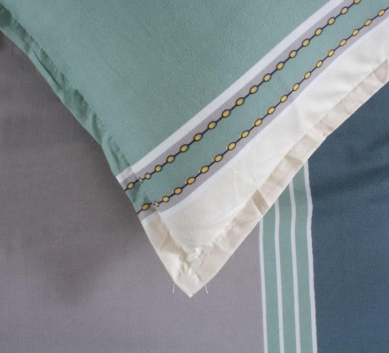 Buy Siesta Stripes Bedsheet - Sage Green Bedsheets from Vaaree