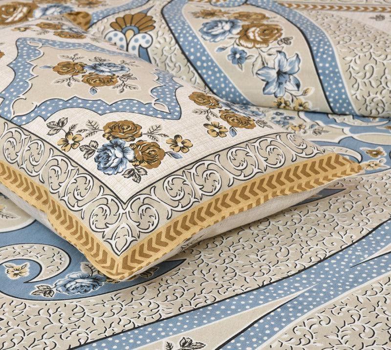 Bedsheets - Simayaa Printed Bedsheet - Blue