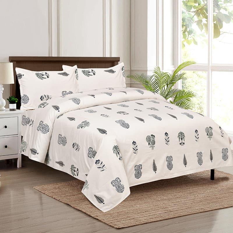 Buy Sindhyaa Printed Bedsheet - Grey Bedsheets from Vaaree