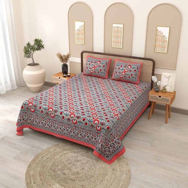 Buy Slumber Beauty Bedsheet - Red Bedsheets from Vaaree