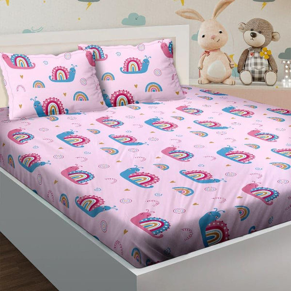 Buy Snail Rainbow Bedsheet Bedsheets from Vaaree