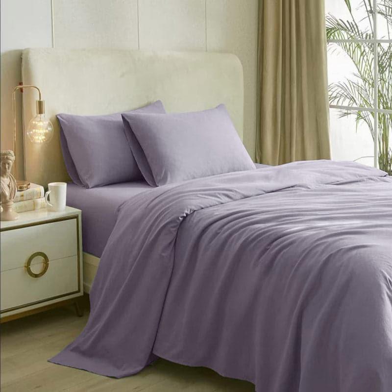 Buy Solid Elegance Bedsheet - Mauve Bedsheets from Vaaree