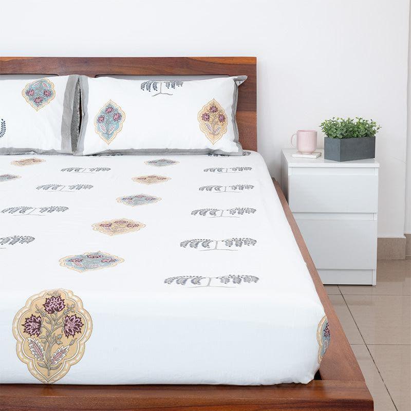 Buy Srishti Ethnic Bedsheet - Grey Bedsheets from Vaaree