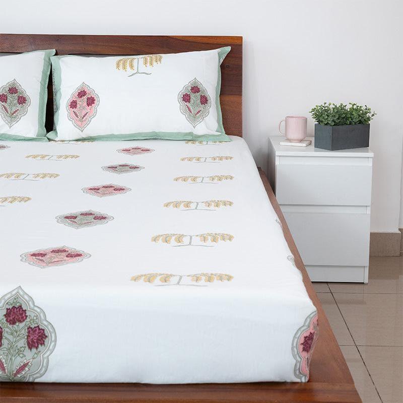 Buy Srishti Ethnic Bedsheet - Teal Bedsheets from Vaaree