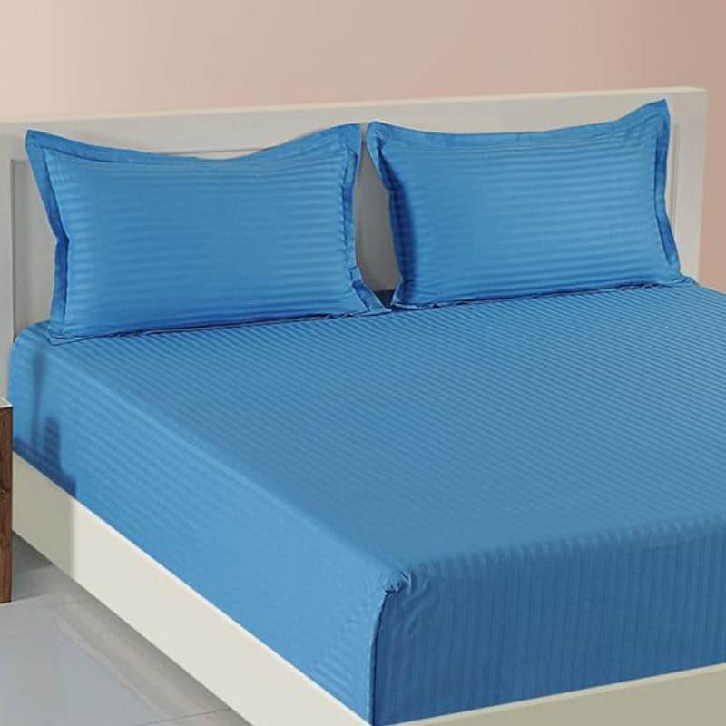 Bedsheets - Stripe Serenade Bedsheet - Blue