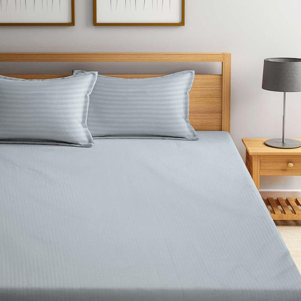 Bedsheets - Striped Wonder Bedsheet- Grey