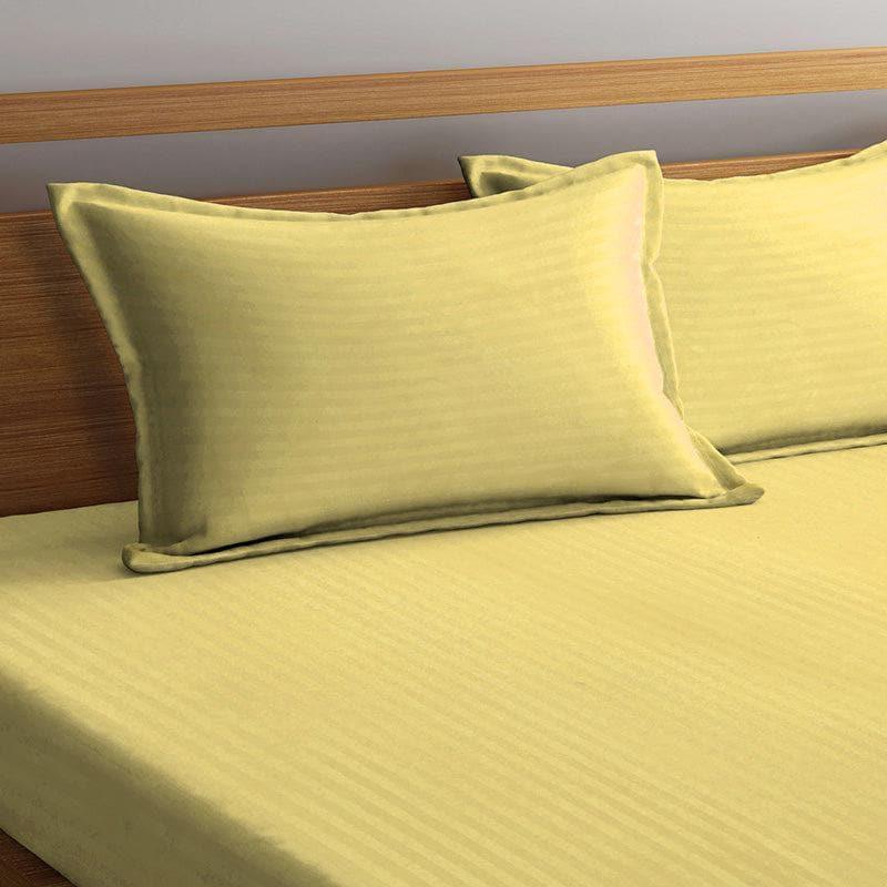 Bedsheets - Striped Wonder Bedsheet - Pastel Yellow