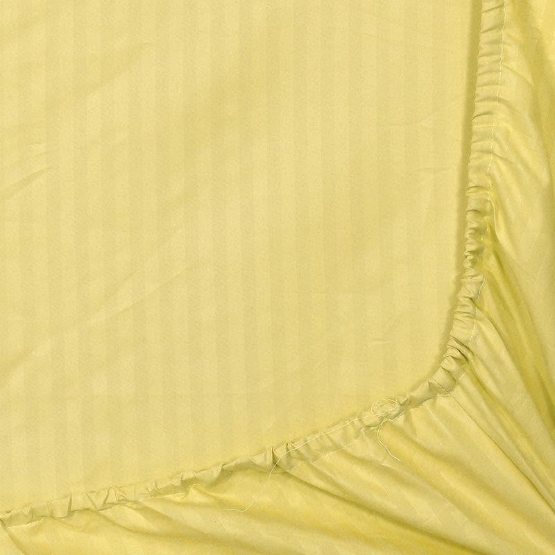 Bedsheets - Striped Wonder Bedsheet - Pastel Yellow