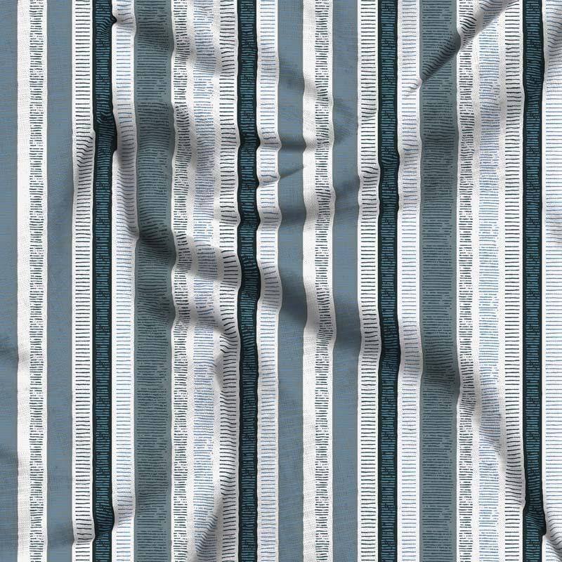 Buy Stripey Paradise - Blue & Grey Bedsheets from Vaaree