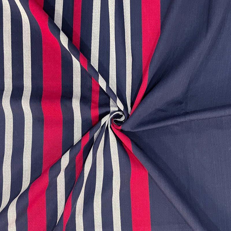 Bedsheets - Stripey Vibrant Bedsheet - Navy Blue