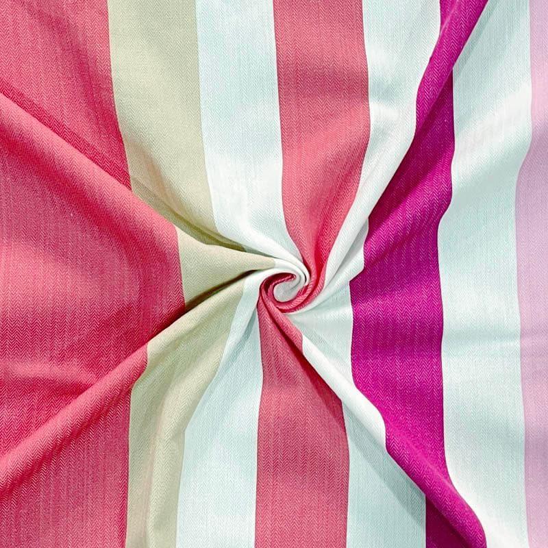 Bedsheets - Stripey Vibrant Bedsheet - Pink