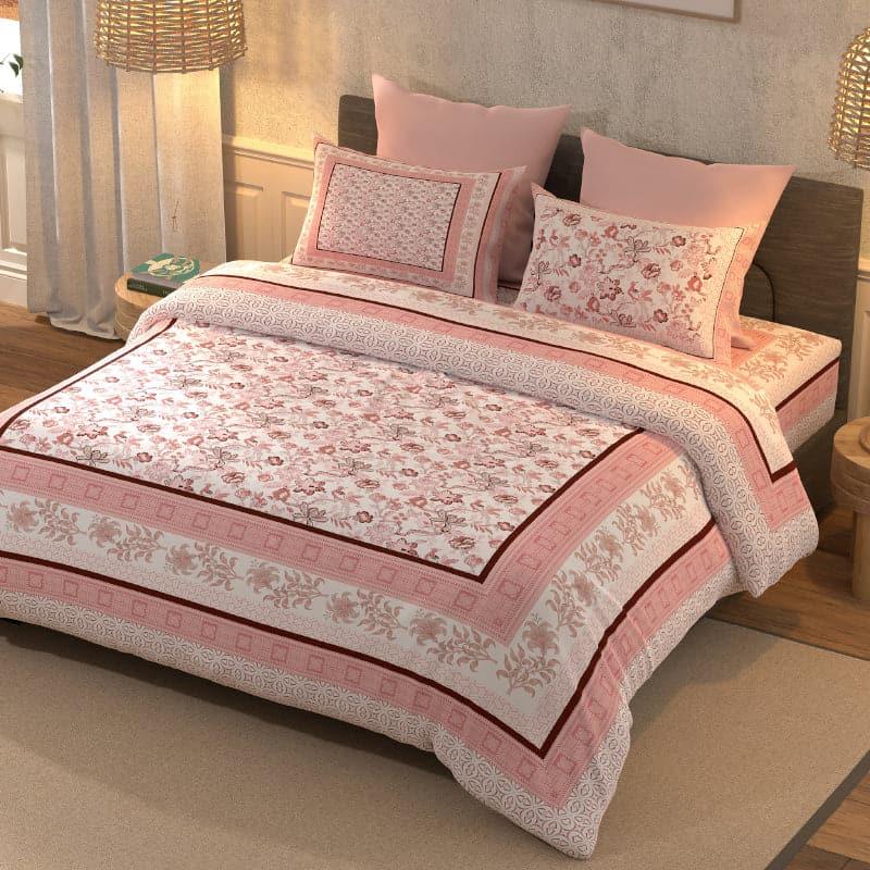 Buy Suhan Ethnic Bedsheet - Pink Bedsheets from Vaaree