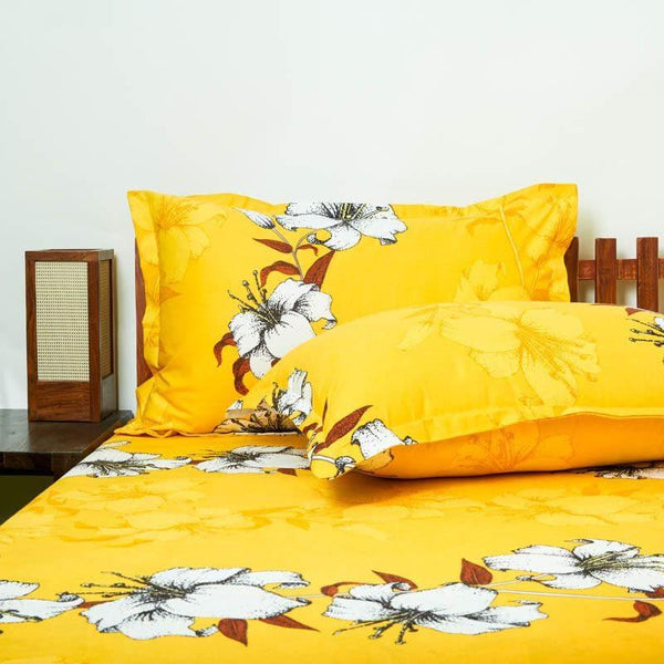 Bedsheets - Sunshine Glee Floral Bedsheet