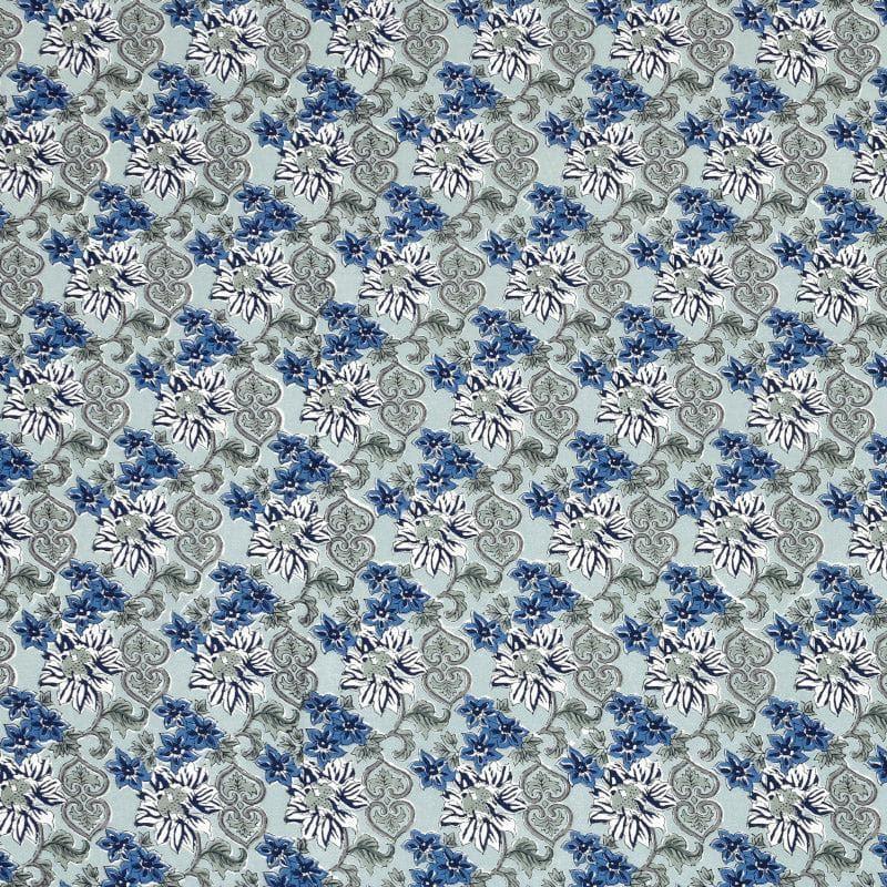 Bedsheets - Talib Floral Bedsheet - Blue