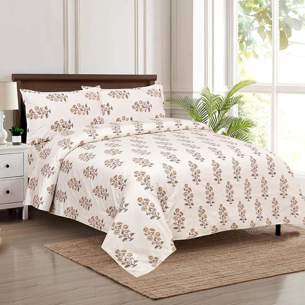 Buy Tamiksha Printed Bedsheet - Yellow Bedsheets from Vaaree