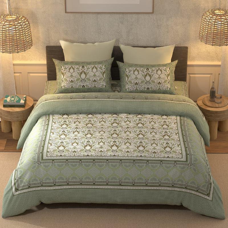 Buy Tarami Ethnic Bedsheet - Green Bedsheets from Vaaree