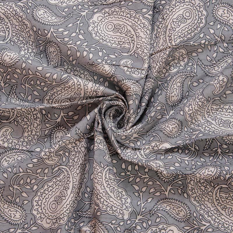 Buy Tavi Paisley Bedsheet - Grey Bedsheets from Vaaree