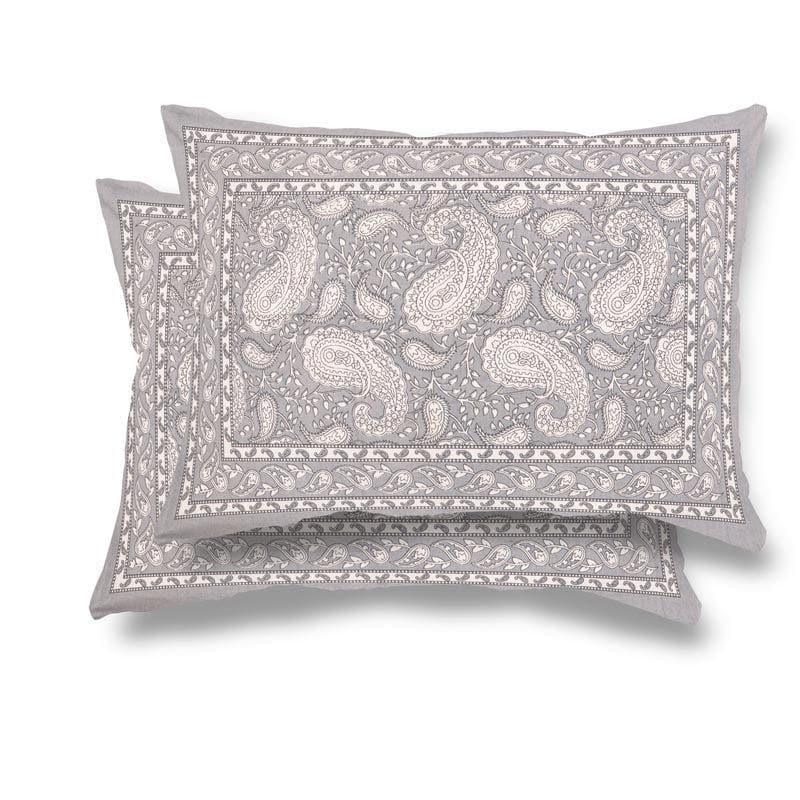 Buy Tavi Paisley Bedsheet - Grey Bedsheets from Vaaree