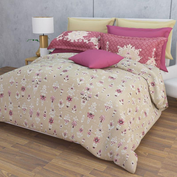 Buy Teva Floral Bedsheet - Brown Bedsheets from Vaaree