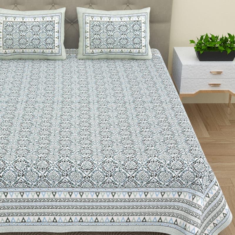 Buy Thalia Ethnic Bedhseet - Grey Bedsheets from Vaaree