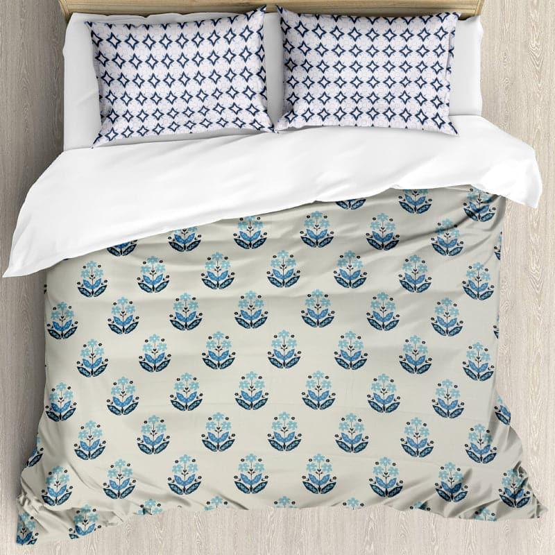 Buy The Blue Bouquet Bedsheet Bedsheets from Vaaree