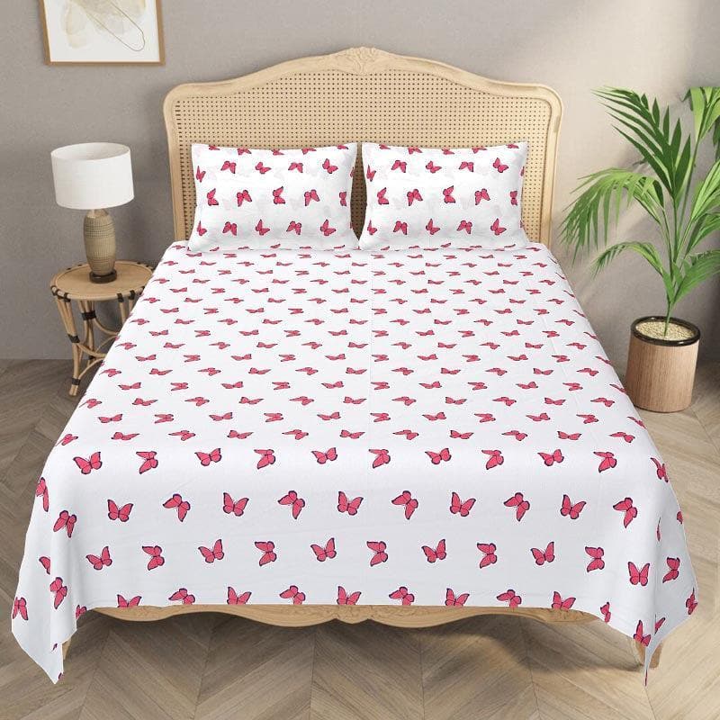 Bedsheets - The Coral Butterfly - Red