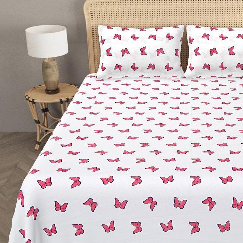Bedsheets - The Coral Butterfly - Red