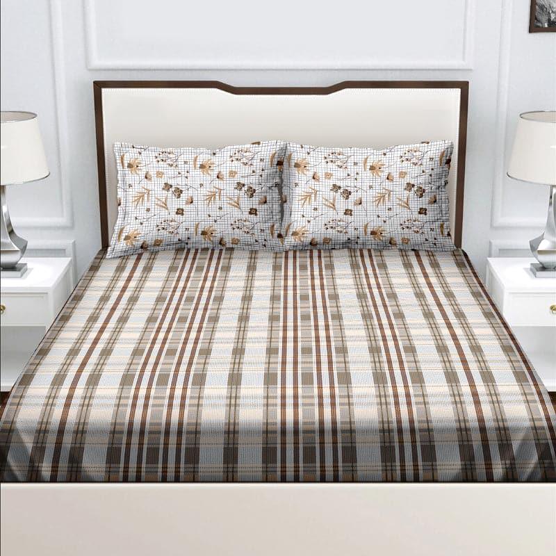 Buy Theodosia Stripe Bedsheet - Brown Bedsheets from Vaaree