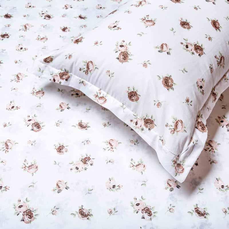 Buy Tiny Floral Stories Bedsheet- Brown Bedsheets from Vaaree