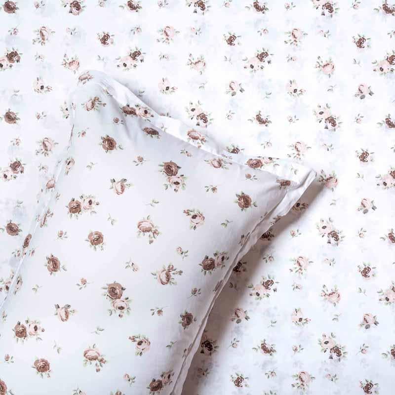 Buy Tiny Floral Stories Bedsheet- Brown Bedsheets from Vaaree