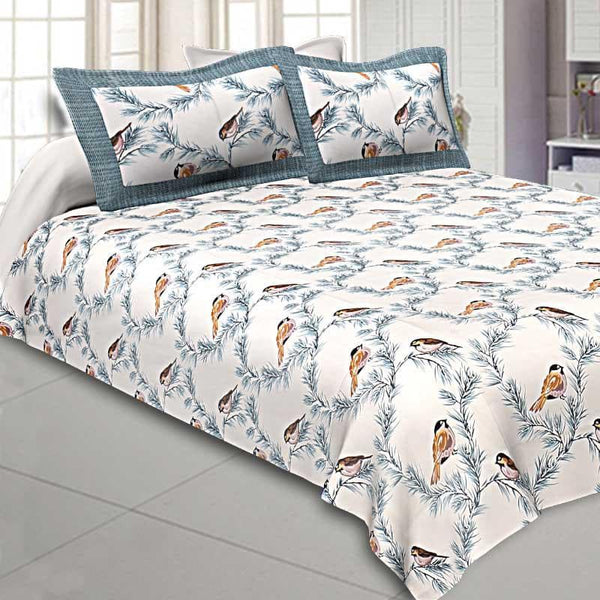 Buy Tiya Printed Bedsheet - Blue Bedsheets from Vaaree