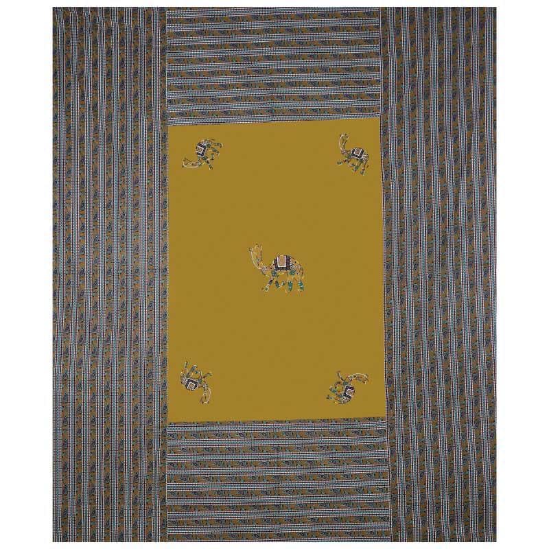 Buy Traditional Camel Bedsheet - Yellow Bedsheets from Vaaree