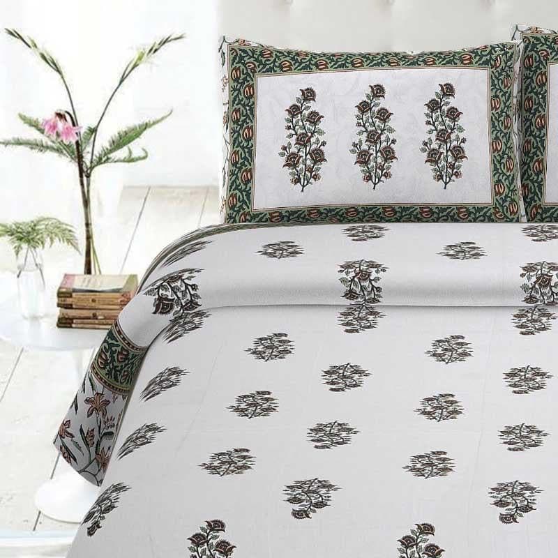 Buy Trina Printed Bedsheet - Green Bedsheets from Vaaree