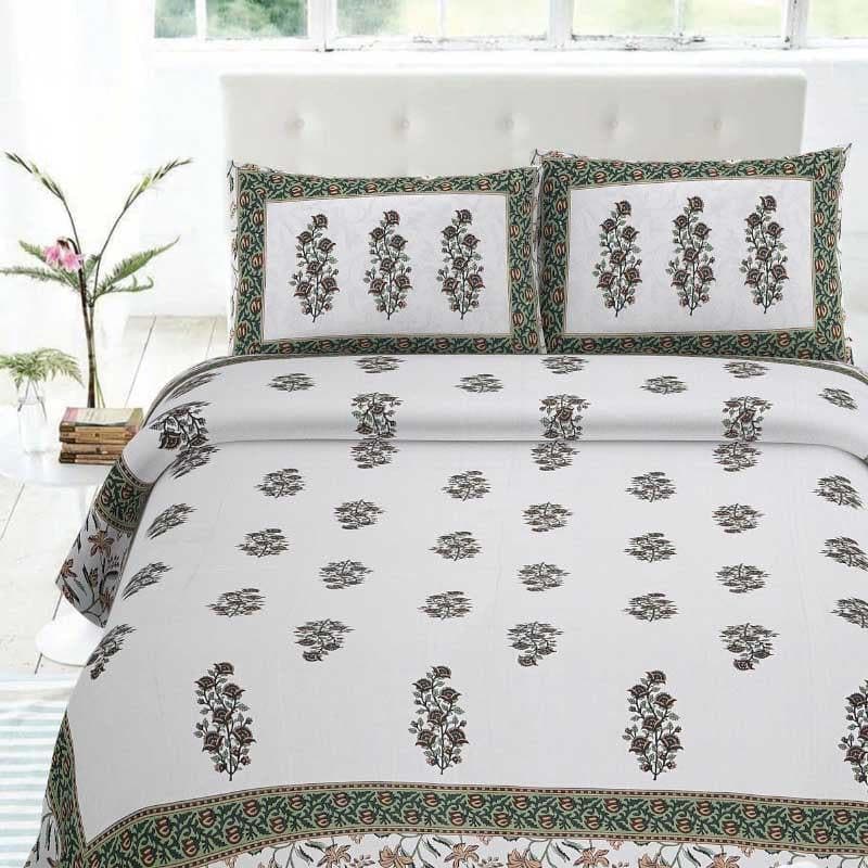 Buy Trina Printed Bedsheet - Green Bedsheets from Vaaree