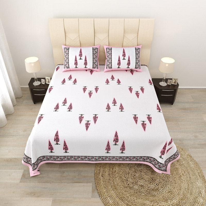 Buy Trinakshi Printed Bedsheet - Pink Bedsheets from Vaaree