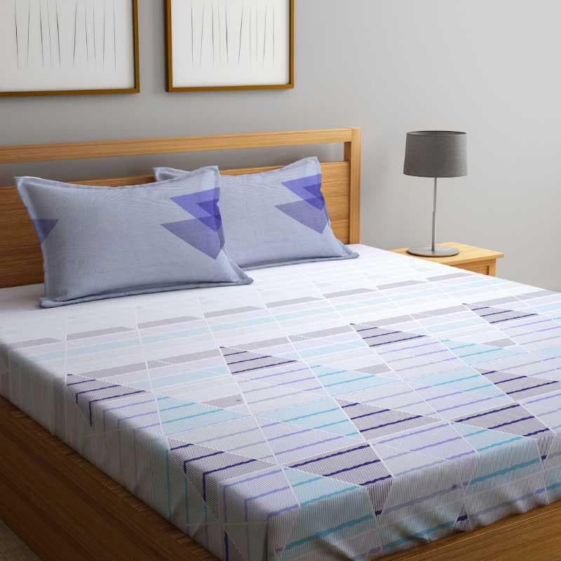 Buy Trio Frenzy Bedsheet - Blue Bedsheets from Vaaree