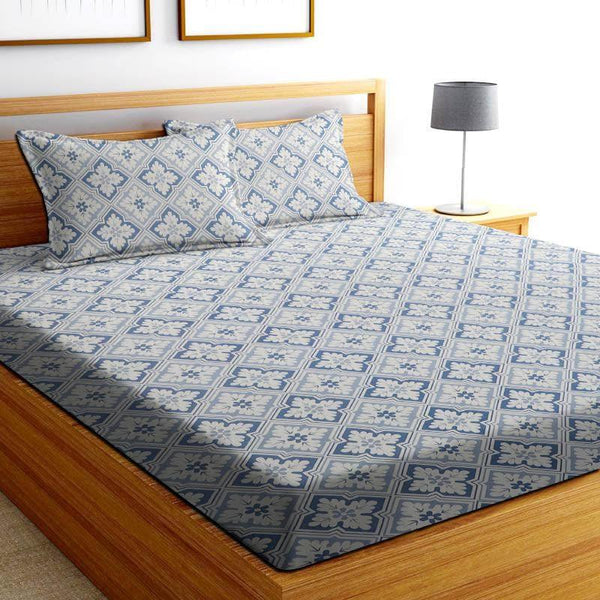 Buy Trista Trove Bedsheet - Grey Bedsheets from Vaaree