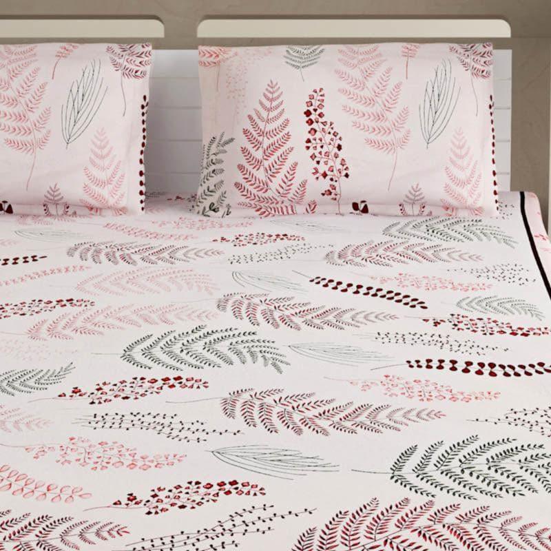 Bedsheets - Tropical Delight Bedsheet - Light Pink