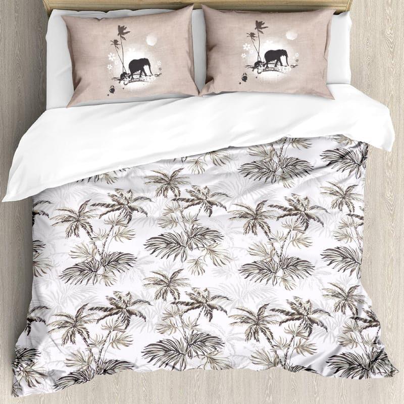 Buy Tropical Paradise Bedsheet - Buff Bedsheets from Vaaree