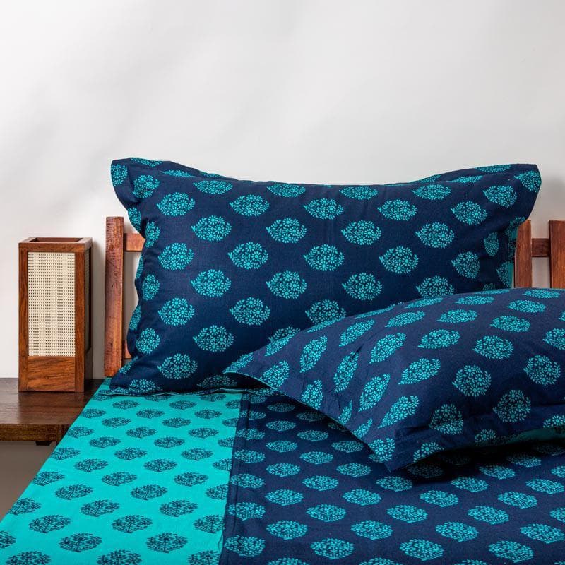 Buy Truly Turquoise Bedsheet Bedsheets from Vaaree