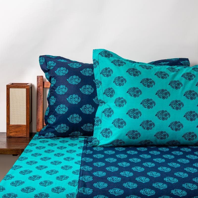 Buy Truly Turquoise Bedsheet Bedsheets from Vaaree