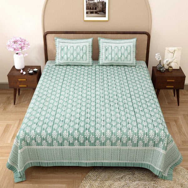 Buy Tulia Bedsheet - Green Bedsheets from Vaaree