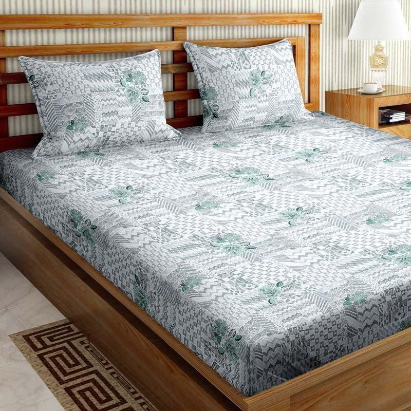 Buy Urban Bloom Bedsheet - Green Bedsheets from Vaaree