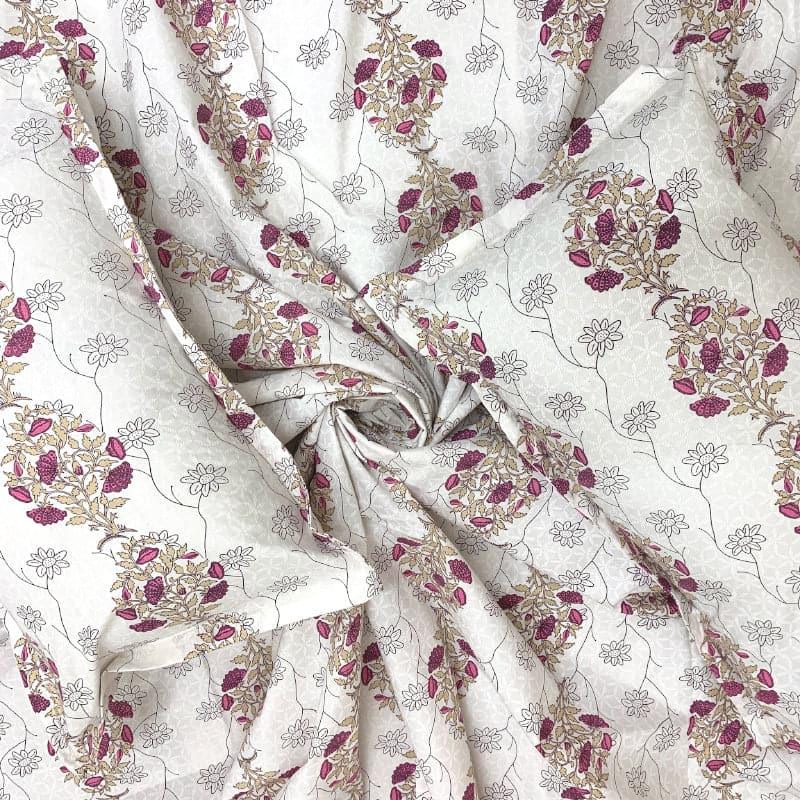 Buy Varda Ethnic Bedsheet - Ivory Bedsheets from Vaaree