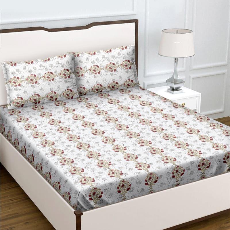 Buy Varda Ethnic Bedsheet - White Bedsheets from Vaaree