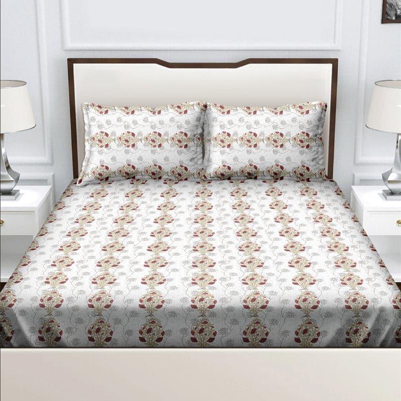 Buy Varda Ethnic Bedsheet - White Bedsheets from Vaaree