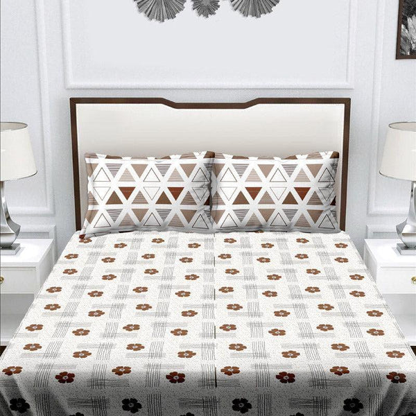 Buy Vashti Floral Bedsheet - Brown Bedsheets from Vaaree