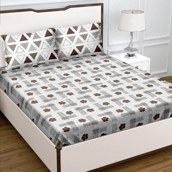 Buy Vashti Floral Bedsheet - Grey Bedsheets from Vaaree